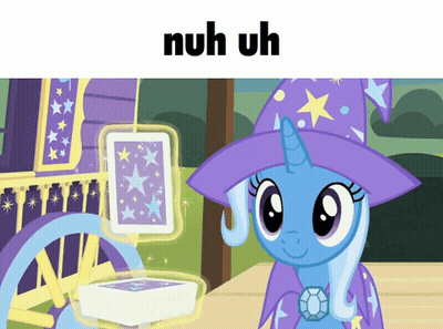 Unicorn In Wizard Hat Saying Nuh Uh GIF