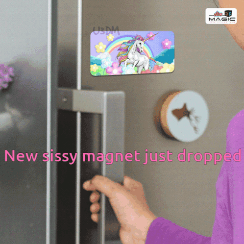 Unicorn Magnet With New Sissy Drop GIF