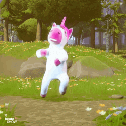 Unicorn Mascot Dancing Gangnam Style GIF