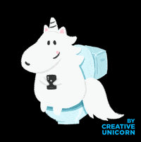 Unicorn Pooping Little Rainbow GIF