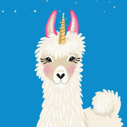 Unicorn Pretty Llama GIF