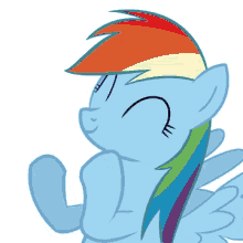 Unicorn Rainbow Dash Clapping Hands Round Of Applause GIF