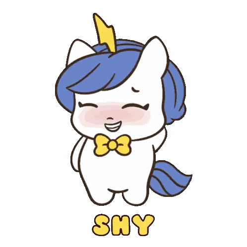 Unicorn Saying Shy Sticker