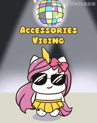 Unicorn Wearing Sunglasses Accessories Vibing GIF
