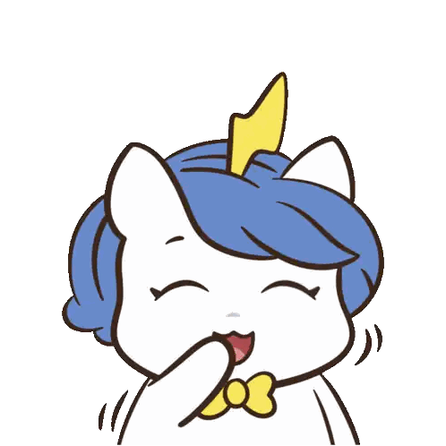 Unicorn With Blue Hair Sticker
