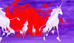 Unicorns Running Away GIF