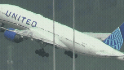 United Airlines Plane Flying GIF