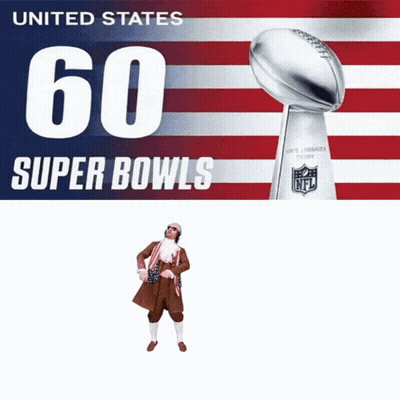 United States 60 Super Bowls Poster GIF