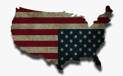 United States Map With Flag GIF