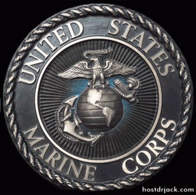 United States Marine Corps Emblem With Globe And Anchor GIF