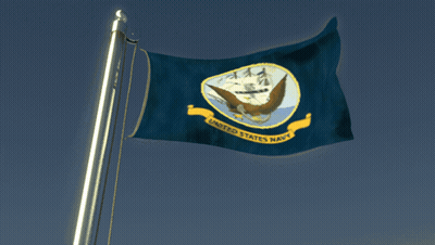 United States Navy Flag Flying In Wind GIF