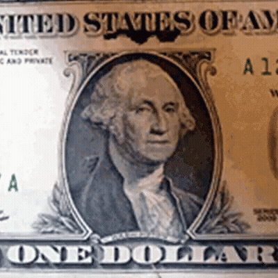 United States Of America One Dollar Bill GIF