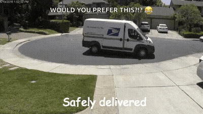 United States Postal Service Van Driving GIF