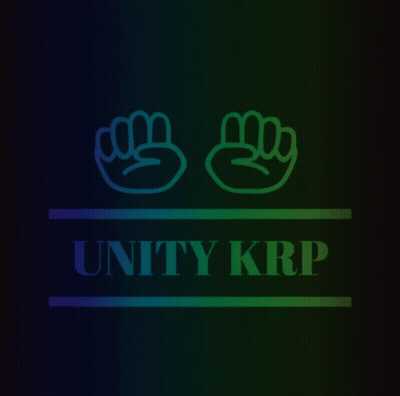 Unity KRP Logo With Rainbow Background GIF