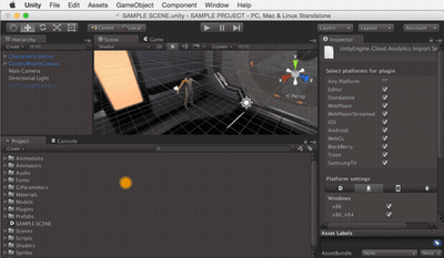 Unity Options Screenshot GIF