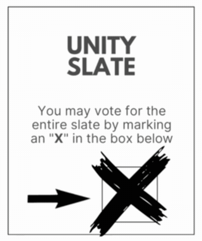 Unity Slate Sign With Arrow Pointing Right GIF