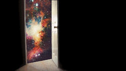 Universe Door Colorful Galaxy