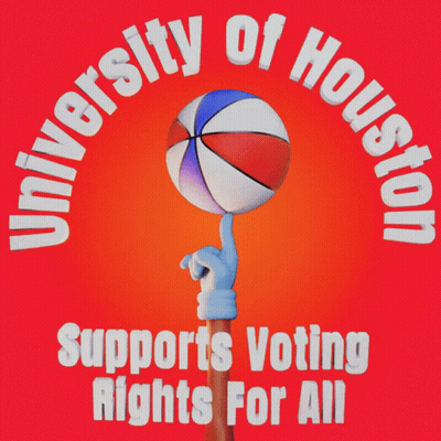 University Of Houston Logo Supports Voting Rights For All GIF