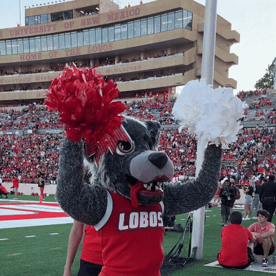 University Of New Mexico Mascot Cheering GIF