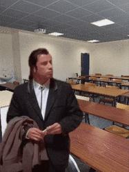 University Room John Travolta GIF