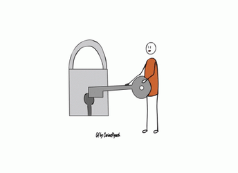 Unlocking Locked Padlock Cartoon GIF