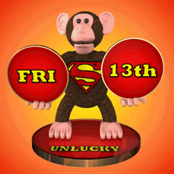 Unlucky Superman Monkey Friday The 13Th Meme GIF
