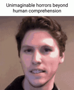 Unspeakable Horrors Man Transforming GIF