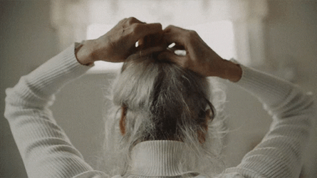 Untangling Pull Hair White GIF