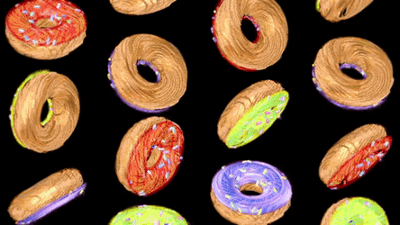 Up And Down Effects To Donuts GIF