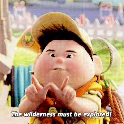 Up Cartoon Character The Wilderness Must Be Explored GIF