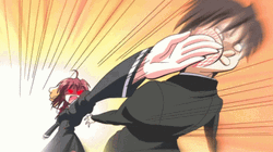 Up Close Angry Anime Slap GIF