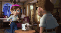 Up Ellie And Carl Laughing Together GIF