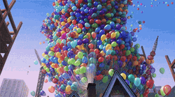 UP Pixar Balloons House GIF