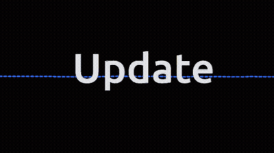 Update Written In White On Black GIF