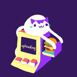 Upload Cute Cat Burger GIF