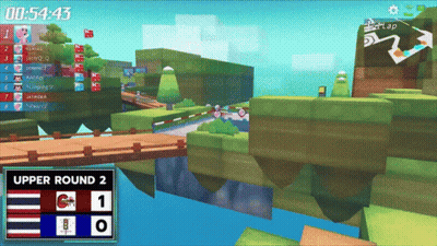 Upper Round Race On Video Game Screen GIF