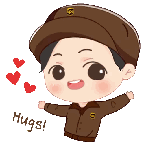UPS Delivery Hug Sticker