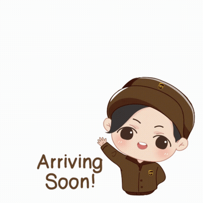 UPS Delivery Man And Drone Arriving Soon GIF