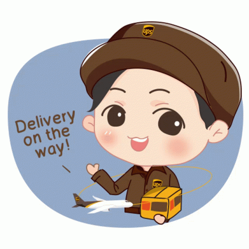 Ups Delivery Man Cartoon GIF