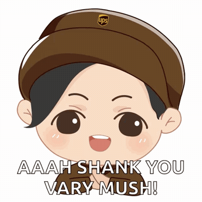 UPS Worker Saying Aaah Shank You Vary Mush GIF