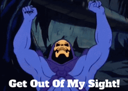 Upset Skeletor Get Out Of My Sight  GIF