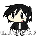 Upside Down Aubrey Cycle Cartoon Sticker