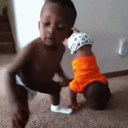Upside Down Baby Funny Twerk GIF