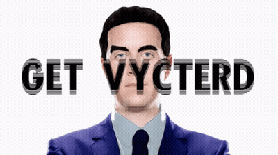 Upside Down Man In Suit With Get Vyctered GIF