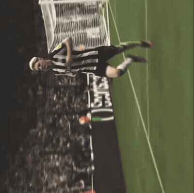 Upside Down Soccer Player With SD Sign GIF