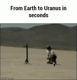Uranus Earth Rocket Chase GIF