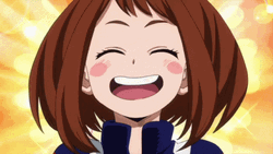 Uraraka Heartwarming Smile GIF