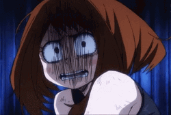 Uraraka Terrified Reaction GIF