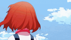 Uraraka Turning Around GIF