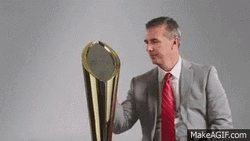 Urban Meyer Wiping Trophy GIF